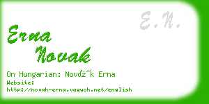 erna novak business card